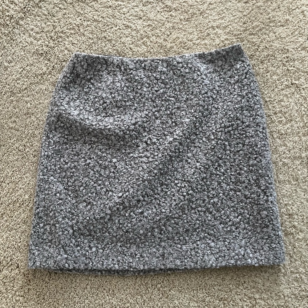 Calvin Klein Gray Textured Pencil Skirt